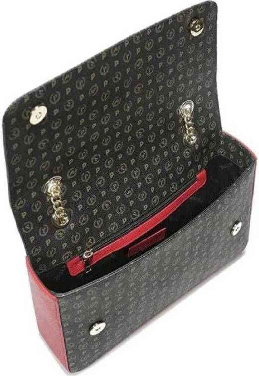 Pollini Heritage Zwart Logoed Dames Tas Zwart Dames