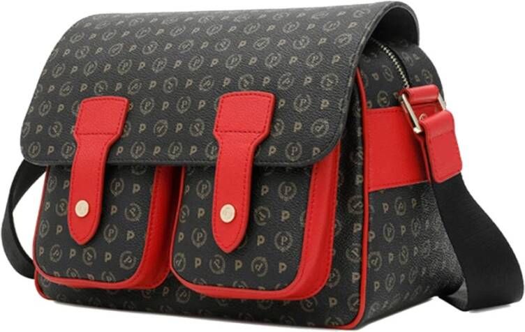 Pollini Heritage Logo Classic Cross Body Tas Zwart Dames