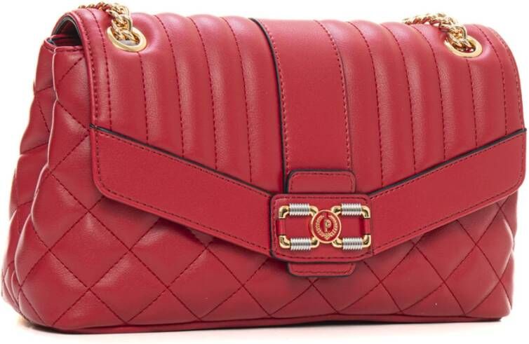 Pollini Gewatteerde schoudertas met schuifketting Red Dames