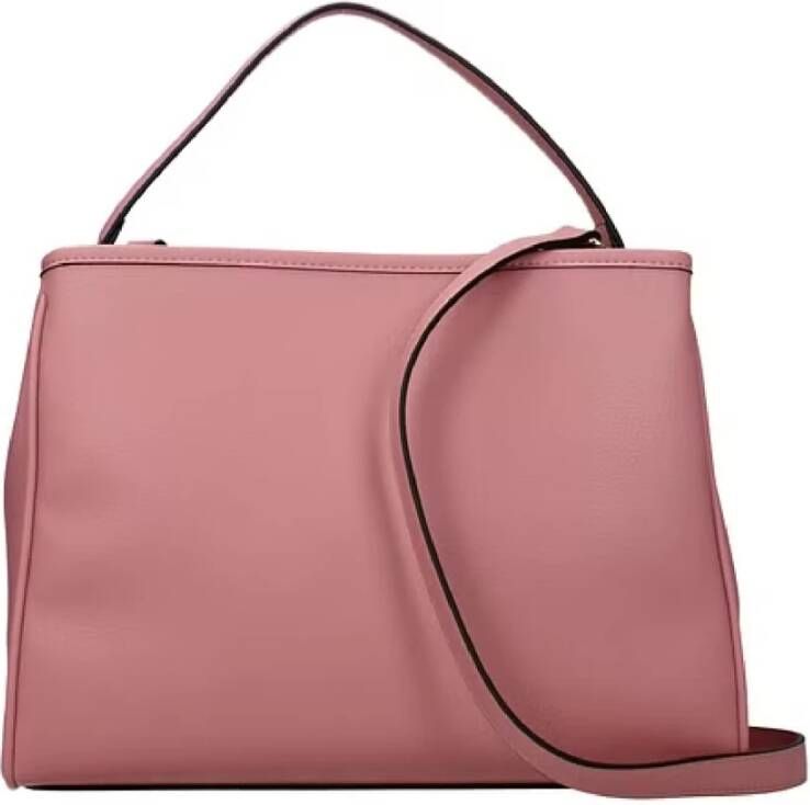 Pollini Geometrische Multikleurige Handtas met Gouden Metalen Logo Roze Dames