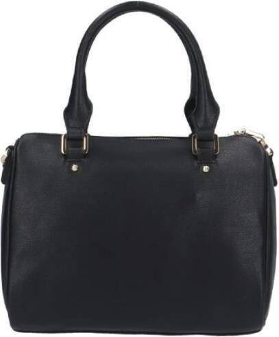 Pollini Elegante Zwarte Handtas met Afneembare Mini Pouch in Heritage Print Zwart Dames