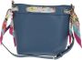 Pollini Blauwe Bucket Bag met Verstelbare en Afneembare Schouderband en Bloemensjaal Blauw Dames - Thumbnail 2