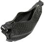 Pollini Zwarte Halvemaan Schoudertas met Heritage Print en Zwarte Inzetstukken Black Dames - Thumbnail 2