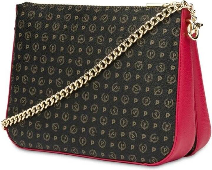 Pollini Stijlvolle Heritage Schoudertas met Dubbele Pochette Zwart Dames