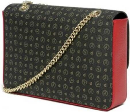 Pollini Heritage Schoudertas Zwart Rood Zwart Dames