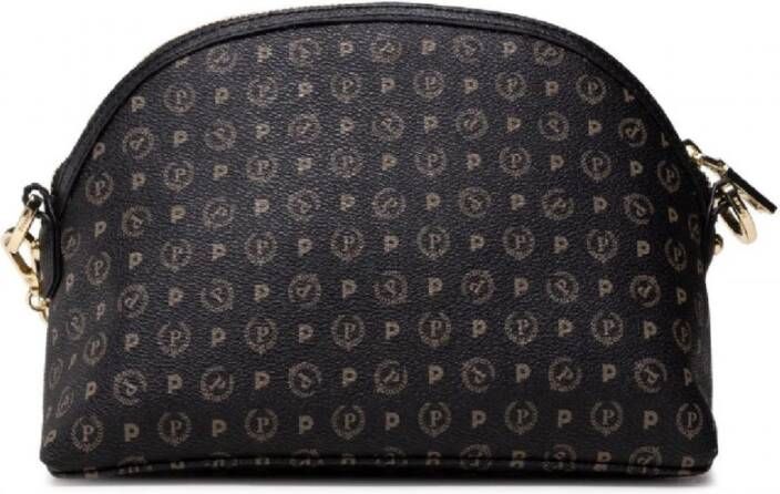Pollini Heritage Print Zwarte Dames Schoudertas Zwart Dames