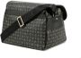 Pollini Grote Zwarte Messenger Schoudertas met Heritage Print en Zwarte Inzetstukken Zwart Dames - Thumbnail 2