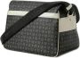 Pollini Grote Zwarte Messenger Schoudertas met Heritage Print en Ivory Inzetstukken Zwart Dames - Thumbnail 2