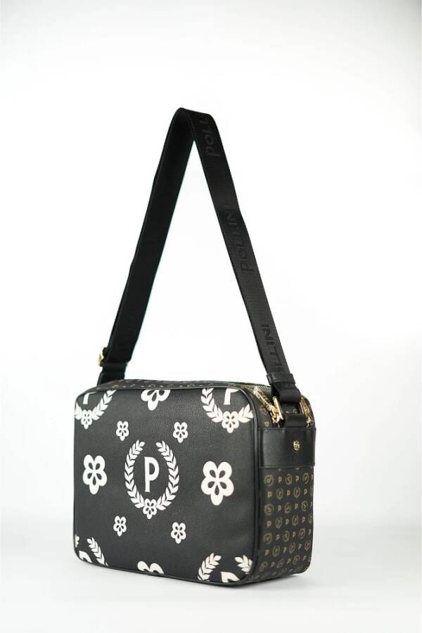 Pollini Monogram Macro Schoudertas Zwart Dames