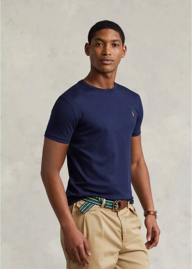 Polo Ralph Lauren Beige Regular Fit T-Shirt Blauw Heren