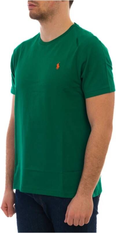 Polo Ralph Lauren Groene katoenen T-shirt met geborduurd logo Green Heren