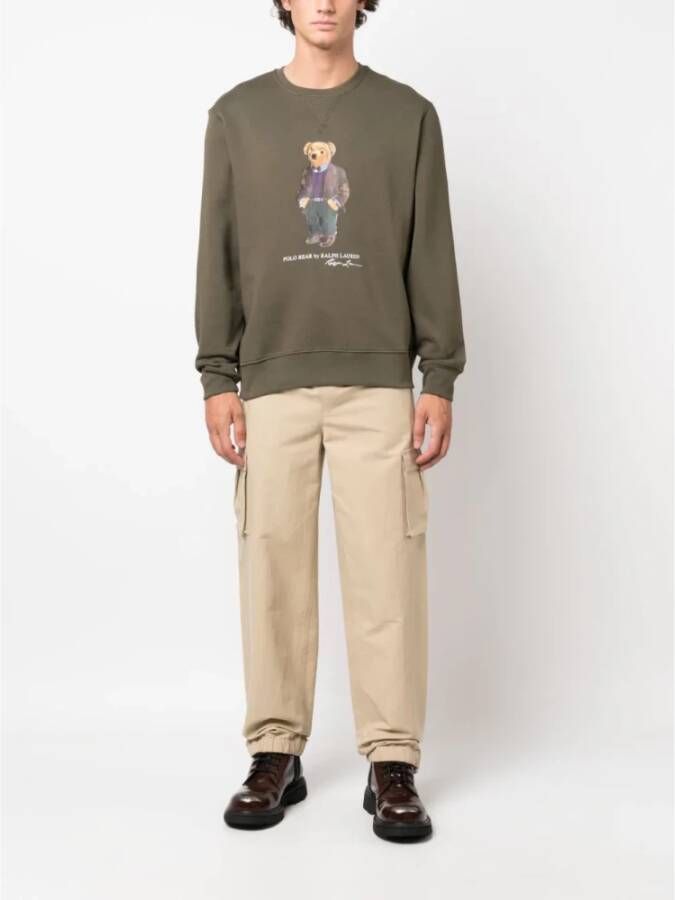 Polo Ralph Lauren Groene truien met Polo Bear print Groen Heren