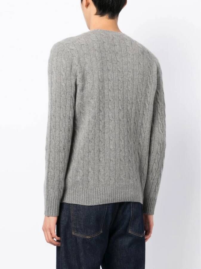 Polo Ralph Lauren Heren LS Kabel Gebreide Trui Gray Heren