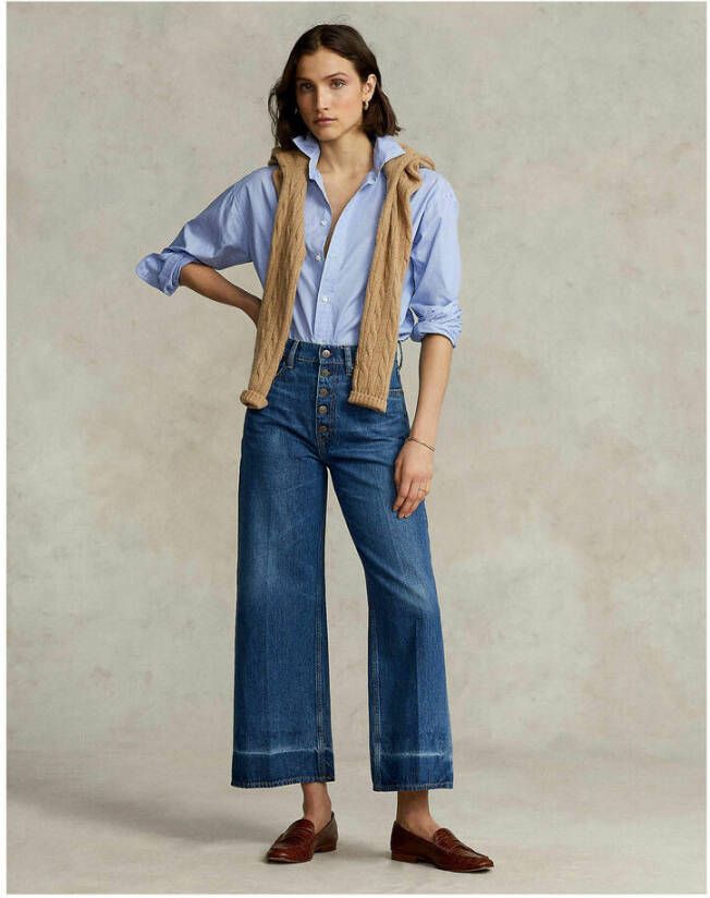 Polo Ralph Lauren Jeans Wide Fit Blauw Dames