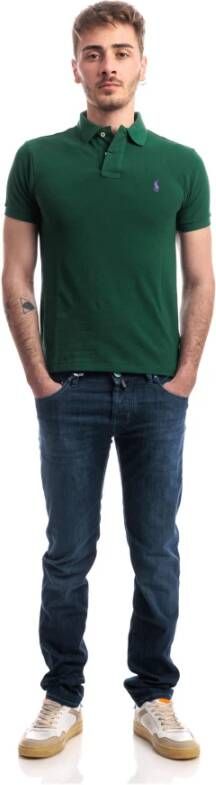 Polo Ralph Lauren Groene slim fit poloshirt korte mouw Green Heren