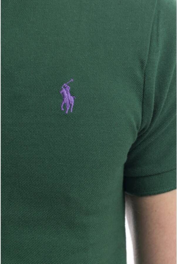 Polo Ralph Lauren Katoenen Piqué Polo Shirt Green Heren