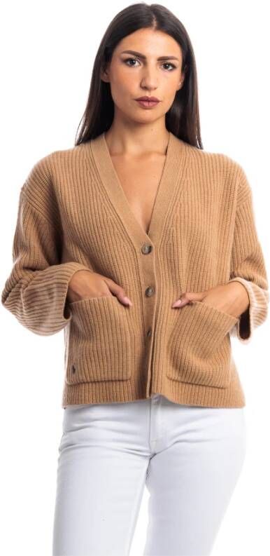 Polo Ralph Lauren Langemouw Cardigan Brown Dames
