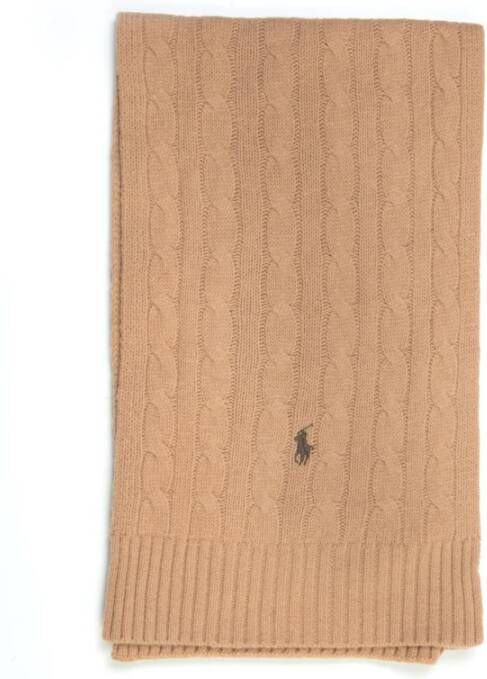 Polo Ralph Lauren Large ribbed scarf Bruin Heren