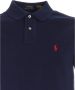 Ralph Lauren Klassieke Donkerblauwe Katoenen Polo met Rood Logo Borduurwerk Blauw Heren - Thumbnail 3