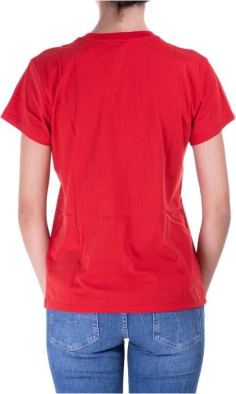 Polo Ralph Lauren Rode Katoenen T-Shirt Model 211882281 001 Red Dames