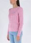 Polo Ralph Lauren Katoenen kabelgebreide trui met ronde hals Pink Dames - Thumbnail 4