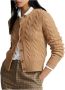 Ralph Lauren Beige Wol Kasjmier Vest Vlechtpatroon Beige Dames - Thumbnail 5
