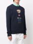 Polo Ralph Lauren Blauwe Ribgebreide Crewneck Sweaters met Polo Bear Blauw Heren - Thumbnail 4