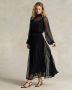 Polo Ralph Lauren Tule jurk met halve rolkraag en polkadots Black Dames - Thumbnail 1