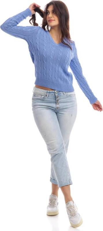 Polo Ralph Lauren V-neck Knitwear Blauw Dames