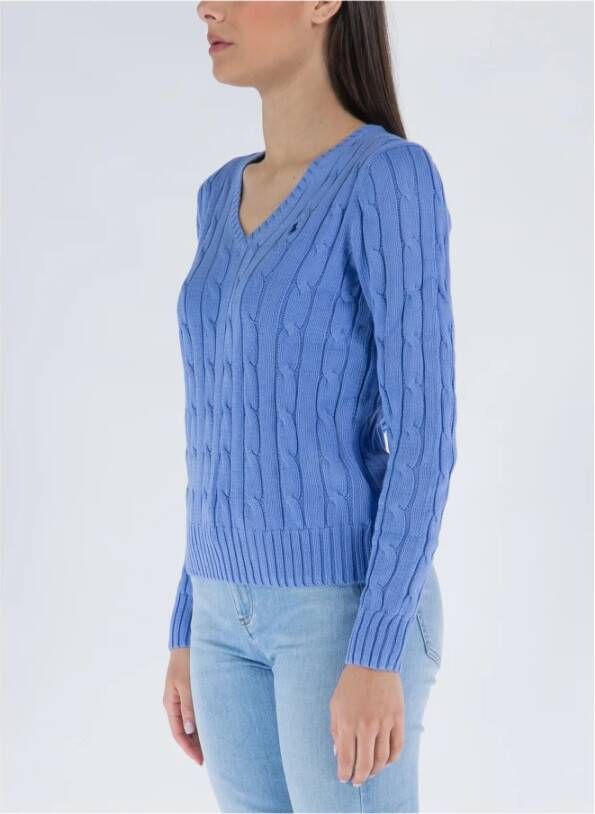 Polo Ralph Lauren V-neck Knitwear Blauw Dames