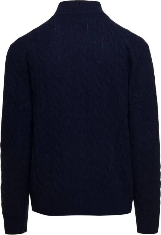 Polo Ralph Lauren Wollen truien met ritssluiting Blauw Heren