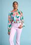 POM Amsterdam blouse Elements met all over print groen oranje lila - Thumbnail 8