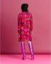 POM Amsterdam blousejurk met all over print en ceintuur roze - Thumbnail 8