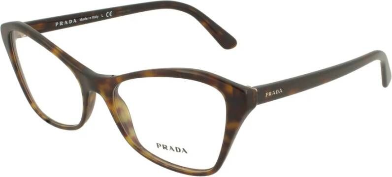 Prada Elegante Vlinder-vormige Bril Bruin Dames