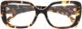 Prada Iconische Cleo-geïnspireerde Acetaat Zonnebril Brown Unisex - Thumbnail 2