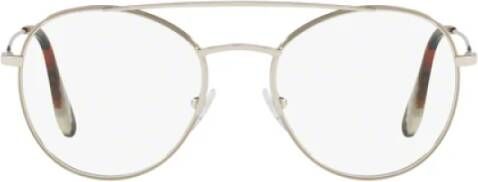 Prada Stijlvolle Metalen Bril Grijs Dames