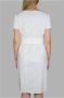 Prada Midi-jurk met golf- en knoopontwerp White Dames - Thumbnail 2