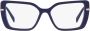 Prada Blauw Marmeren Brillenmontuur PR 03Zv Blauw Dames - Thumbnail 2