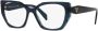 Prada Donkerblauwe sculpturale cat-eye bril Blauw Dames - Thumbnail 2