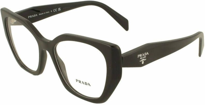 Prada Stijlvolle Vierkante Bril Model 18Wv Zwart Dames