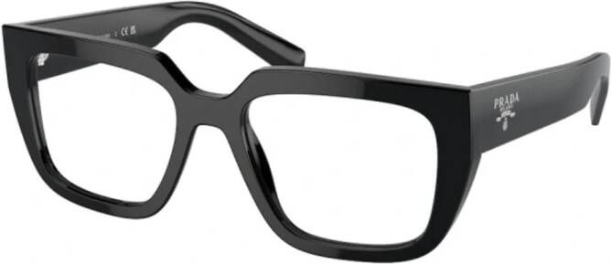Prada Zwarte zonnebril met A03V montuur Black Unisex