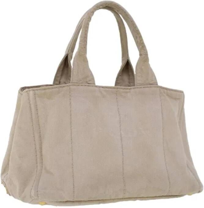 Prada Vintage Pre-owned Canvas handbags Wit Dames