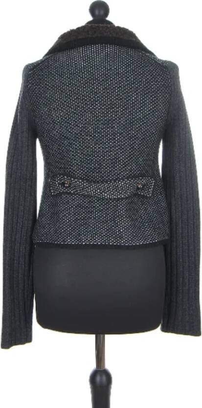 Prada Vintage Pre-owned Cashmere outerwear Grijs Dames