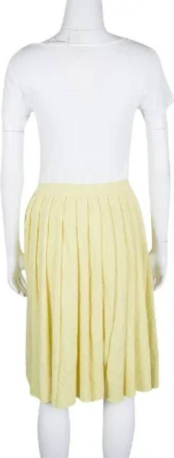 Prada Vintage Pre-owned Cotton bottoms Geel Dames