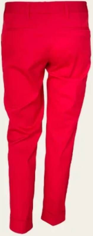 Prada Vintage Pre-owned Cotton bottoms Rood Dames
