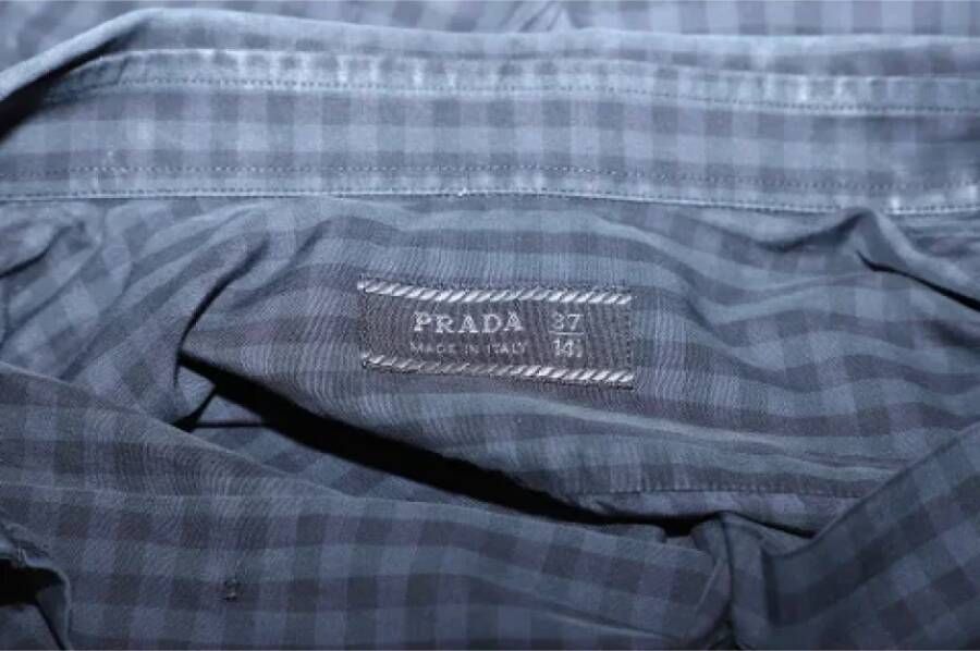 Prada Vintage Pre-owned Cotton tops Blauw Heren