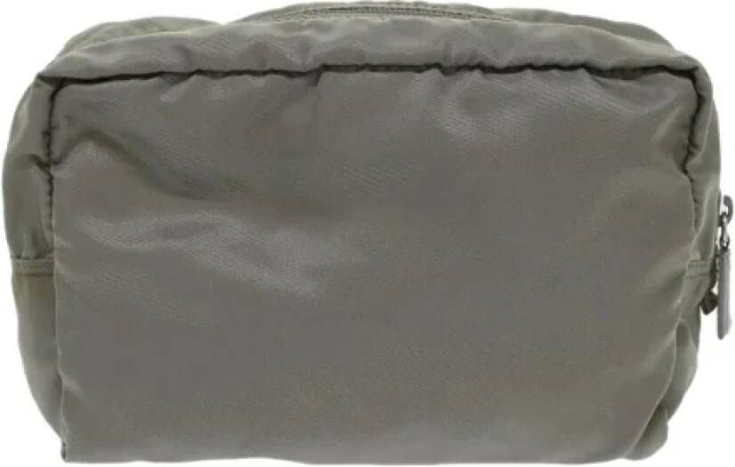 Prada Vintage Pre-owned Fabric clutches Grijs Dames