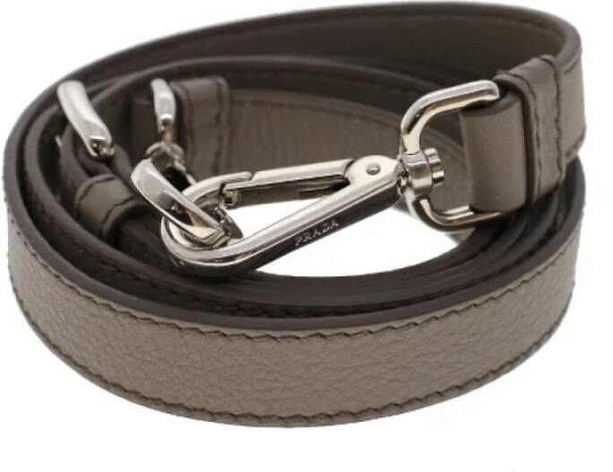 Prada Vintage Pre-owned Leather belts Gray Dames
