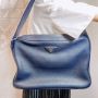 Prada Vintage Pre-owned Leather handbags Blauw Dames - Thumbnail 2