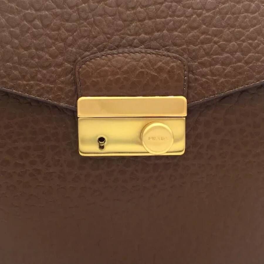 Prada Vintage Pre-owned Leather prada-bags Bruin Dames